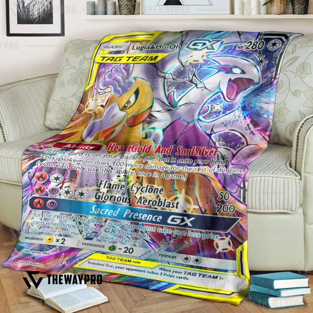 Anime Pokemon Lugia And Ho Oh Gx Custom Soft Blanket Anime Pokemon Lugia And Ho Oh Gx Custom Soft Blanket