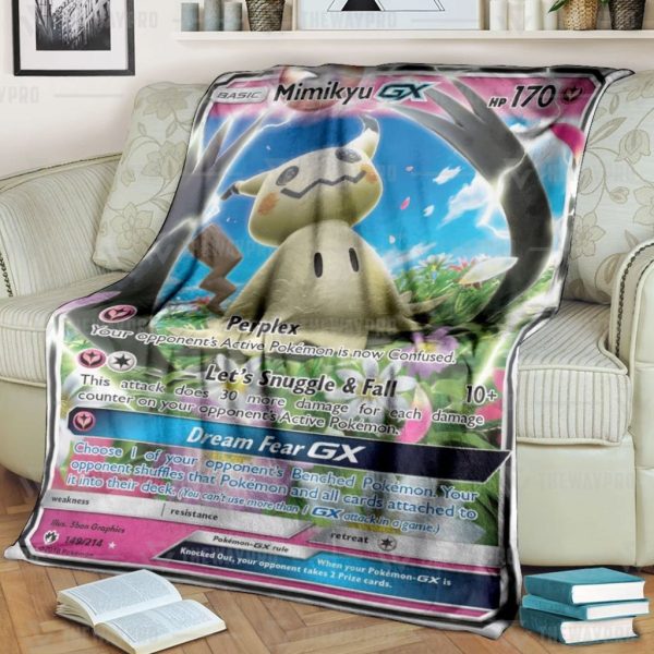 Anime Pokemon Mimikyu Gx Custom Blanket And Quilt