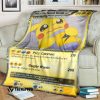 Anime Pokemon Pikachu Need Soda Quilt Blanket