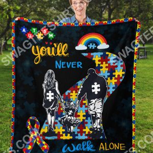 Autism Awareness Youll Never Walk Alone Blanket