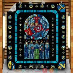 Avengers Stained Glass Quilt Blanket