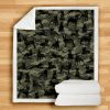 Boston Terrier Camo Blanket