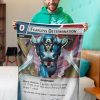 Captain America Fearless Determination Fleece Blanket