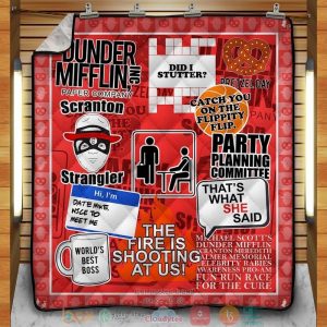 Dunder Mifflin Quotes Quilt Blanket