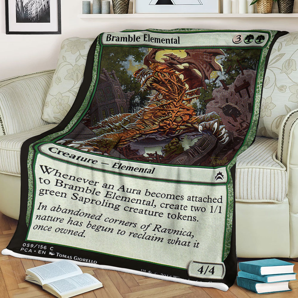 Game Magic The Gathering Bramble Elemental Sherpa Blanket Game Magic The Gathering Bramble Elemental Sherpa Blanket