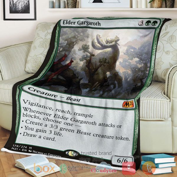 Game Magic The Gathering M21 179 Elder Gargaroth Fleece Blanket