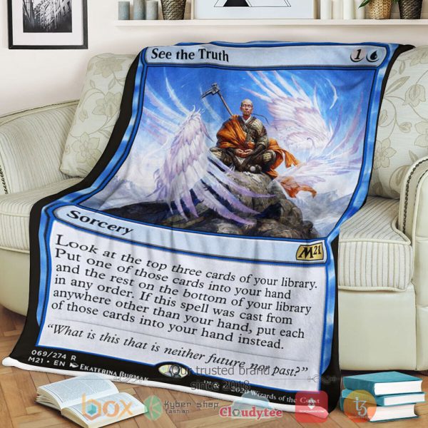 Game Magic The Gathering M21 69 See The Truth Fleece Blanket