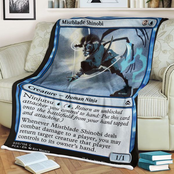 Game Magic The Gathering Mistblade Shinobi Sherpa Blanket