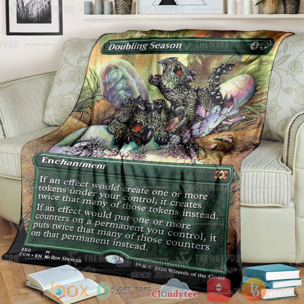 Game Mtg Doubling Season Custom Soft Blanket Game Mtg Doubling Season Custom Soft Blanket