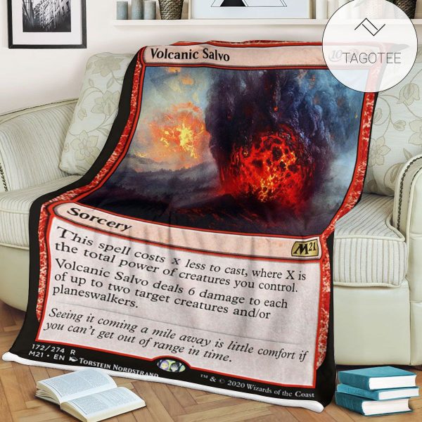 Game Mtg Magic The Gathering M21 172 Volcanic Salvo Fleece Blanket