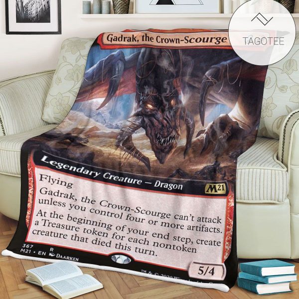 Game Mtg Magic The Gathering M21 367 Gadrak The Crown Scourge Fleece Blanket