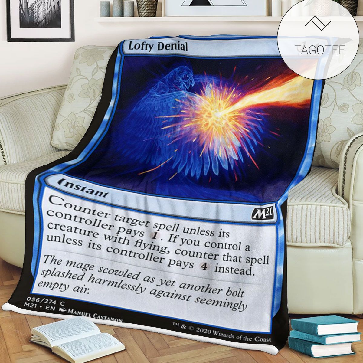 Game Mtg Magic The Gathering M21 56 Lofty Denial Fleece Blanket Game Mtg Magic The Gathering M21 56 Lofty Denial Fleece Blanket