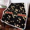 Gucci Twinkle Moon Star Pattern Fleece Blanket
