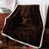 Louis Vuitton Brown Pattern Fleece Blanket