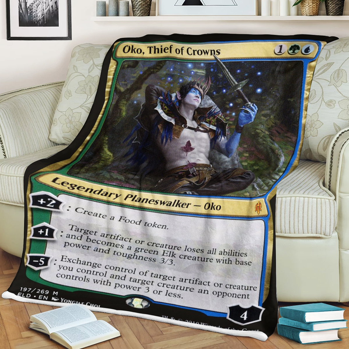 Magic The Gathering Oko Thief Of Crowns Soft Blanket Magic The Gathering Oko Thief Of Crowns Soft Blanket
