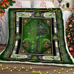 May God Fill Your Heart With Gladness To Cheer You Irish Celtic Cross Blanket