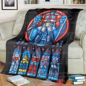 Movie Transformer Stained Glass Custom Soft Blanket