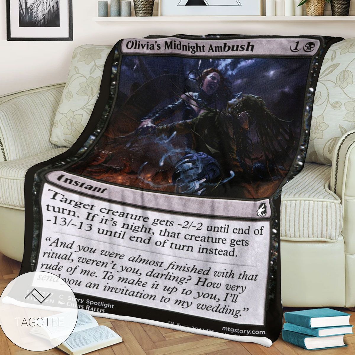Olivias Midnight Ambush Blanket Mtg Game Magic The Gathering Blanket Olivias Midnight Ambush Blanket Mtg Game Magic The Gathering Blanket