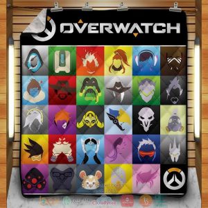 Overwatch Heroes Quilt Blanket