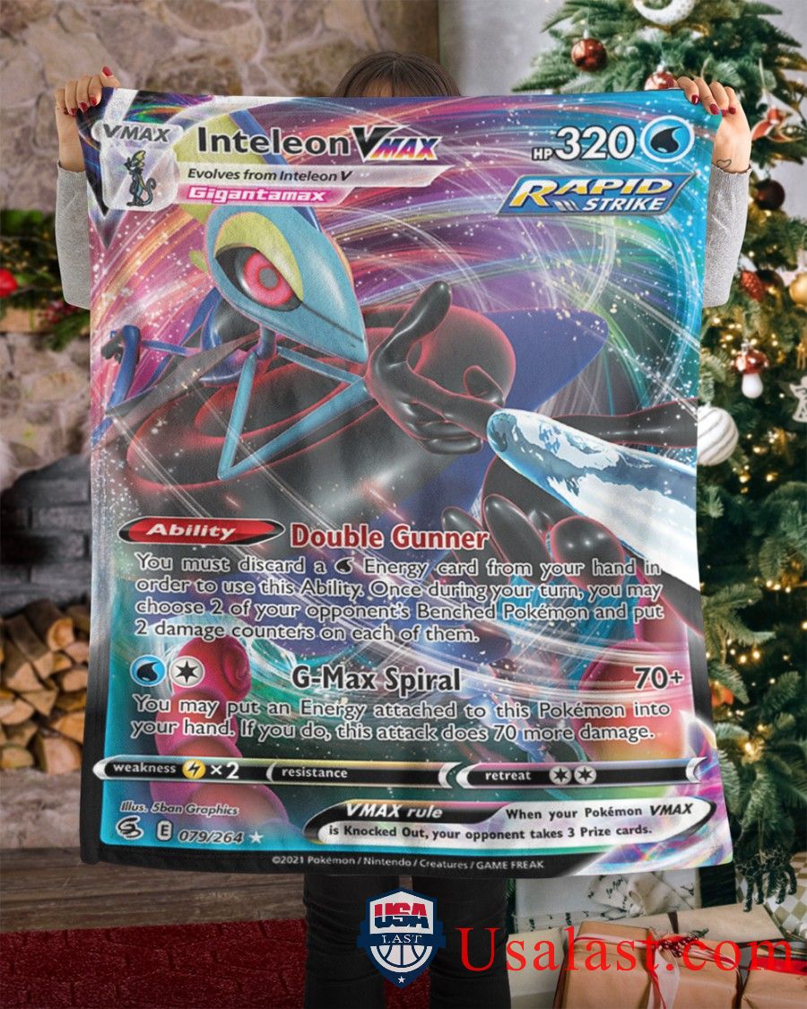 Pokemon Inteleon V Max Rapid Strike Blanket Pokemon Inteleon V Max Rapid Strike Blanket