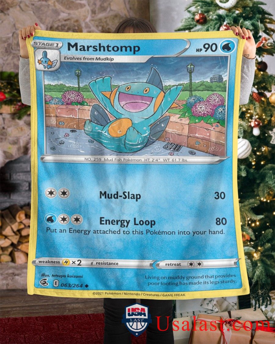 Pokemon Marshtomp Fusion Strike Blanket Pokemon Marshtomp Fusion Strike Blanket