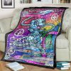 Pokemon Mew Blue Hybrid Vmax Stain Glass Blanket