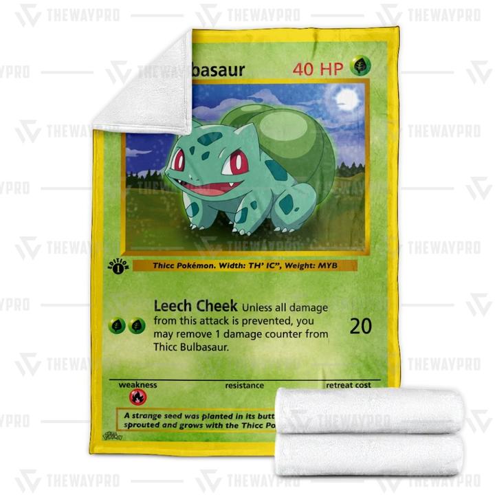 Pokemon Thicc Bulbasaur Blanket Pokemon Thicc Bulbasaur Blanket