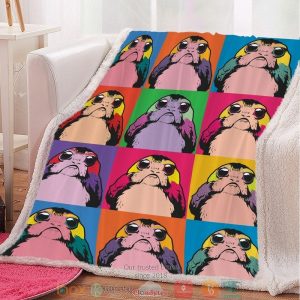 Pop Art Porg Throw Blanket