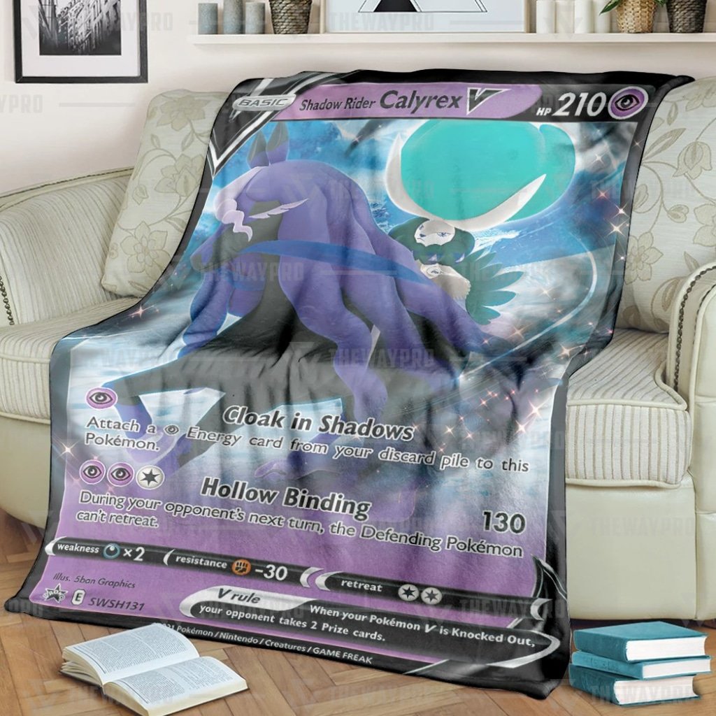 Shadow Rider Calyrex V Pokemon Blanket Shadow Rider Calyrex V Pokemon Blanket
