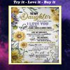 Sunflower To My Daughter Never Forget That I Love You Full Printing Blanket