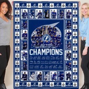 Tampa Bay Lighting 2021 Champions Stanley Cup Final Blanket