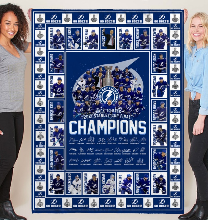 Tampa Bay Lighting 2021 Champions Stanley Cup Final Blanket Tampa Bay Lighting 2021 Champions Stanley Cup Final Blanket