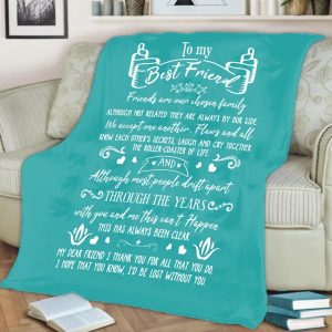 To My Best Friend Friends Are Our Chosen Family Blanket