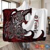 Viking Wolf Fenrir Red White Blanket