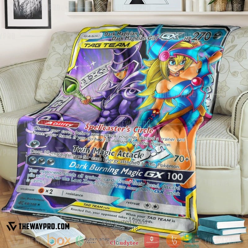 Yu Gi Oh Pkm Dark Magician And Dark Magician Girl Soft Blanket Yu Gi Oh Pkm Dark Magician And Dark Magician Girl Soft Blanket
