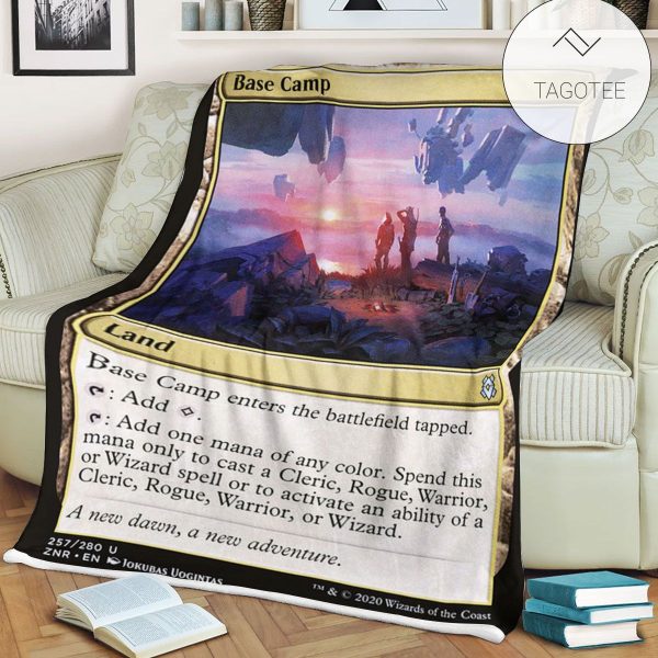 Znr 257 Base Camp Mtg Game Magic The Gathering Fleece Blanket