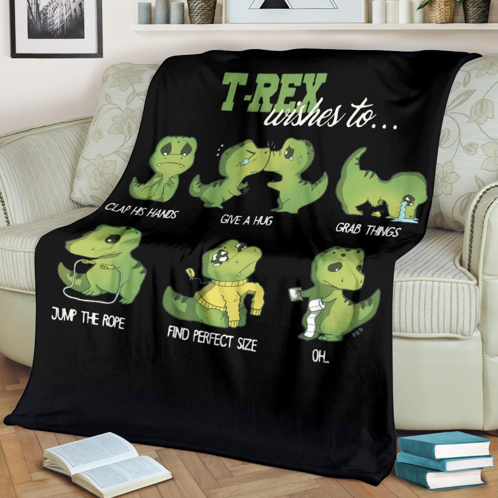 Cute T Rex Premium Blanket Cute T Rex Premium Blanket