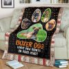 Boxer Dog Leave Paw Prints On Your Heart Fleece Blanket